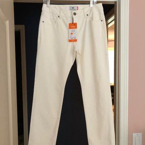 CAbi 100% Boyfriend Antique White Jean